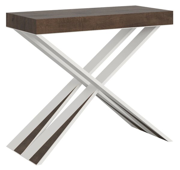 Consolle Allungabile 90-196x40x77 cm in Nobilitato Marrone
