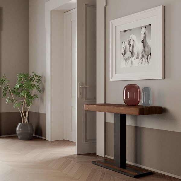 Consolle Allungabile 90-290x40x77 cm in Nobilitato Marrone