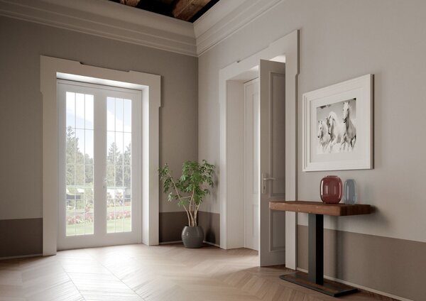 Consolle Allungabile 90-290x40x77 cm in Nobilitato Marrone