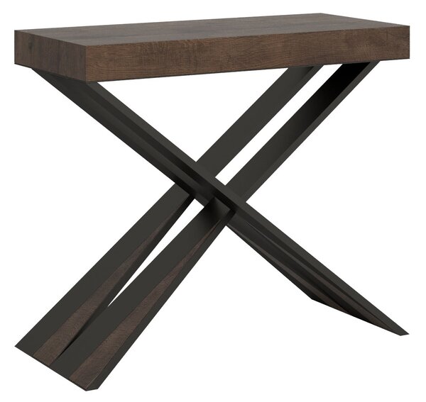 Consolle Allungabile 90-196x40x77 cm in Nobilitato Marrone