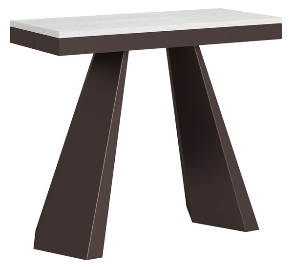 Consolle Allungabile 90-300x40x77 cm in Nobilitato Bianco