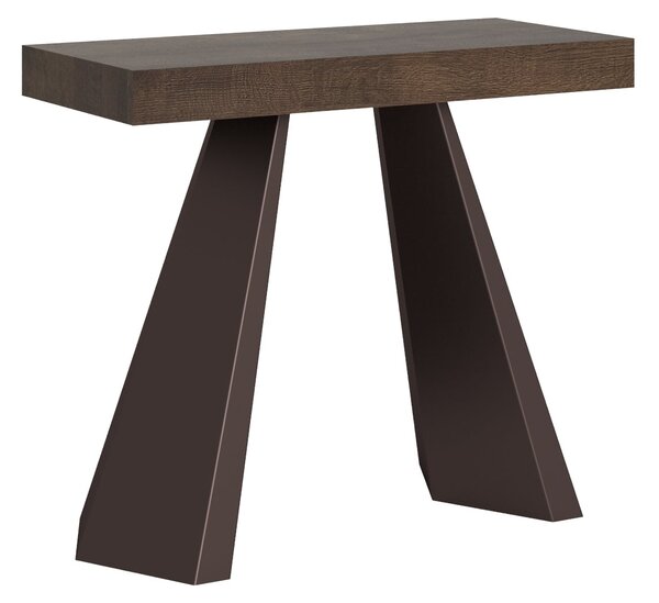 Consolle Allungabile 90-196x40x77 cm in Nobilitato Marrone