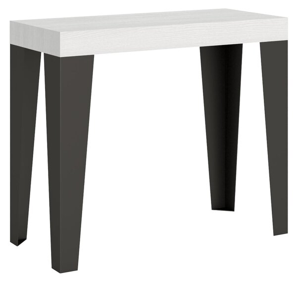 Consolle Allungabile 90-196x40x77 cm in Nobilitato Bianco