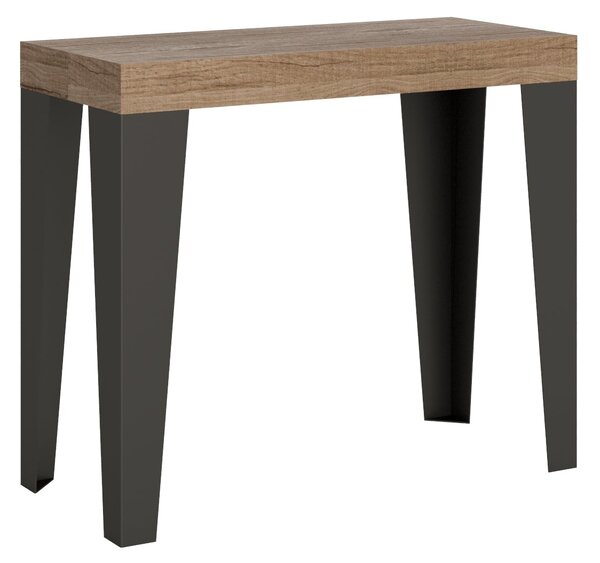Consolle Allungabile 90-196x40x77 cm in Nobilitato Marrone