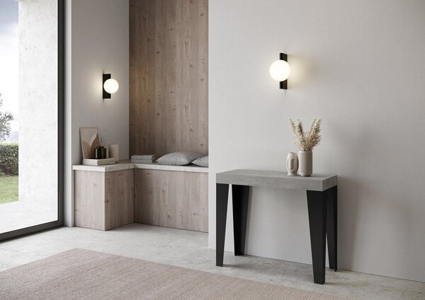 Consolle Allungabile 90-196x40x77 cm in Nobilitato Grigio