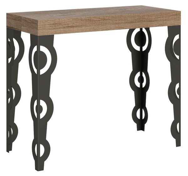 Consolle Allungabile 90-196x40x77 cm in Nobilitato Marrone