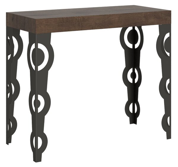 Consolle Allungabile 90-196x40x77 cm in Nobilitato Marrone