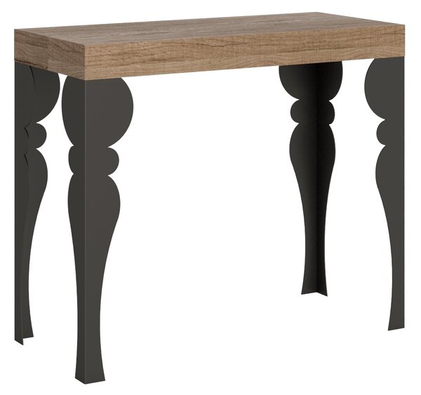 Consolle Allungabile 90-196x40x77 cm in Nobilitato Marrone