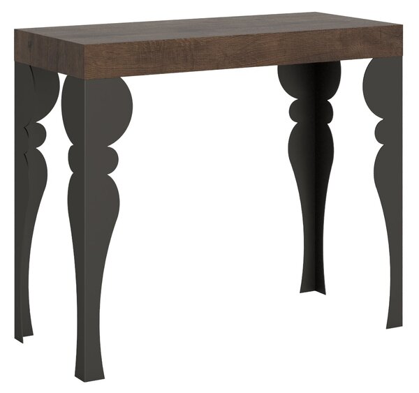 Consolle Allungabile 90-196x40x77 cm in Nobilitato Marrone