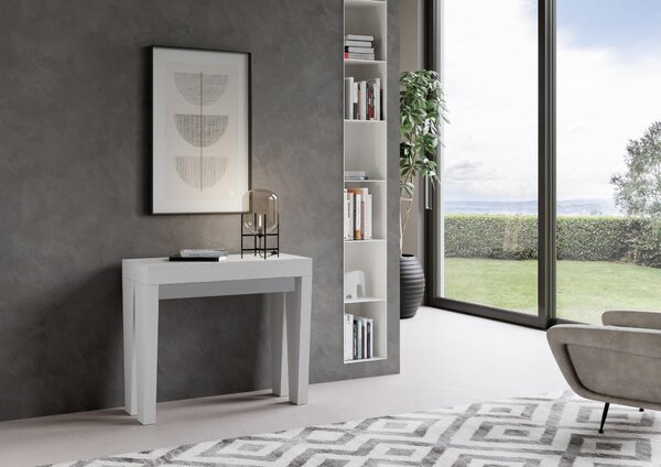 Consolle Allungabile 90-196x42x77 cm in Nobilitato Bianco