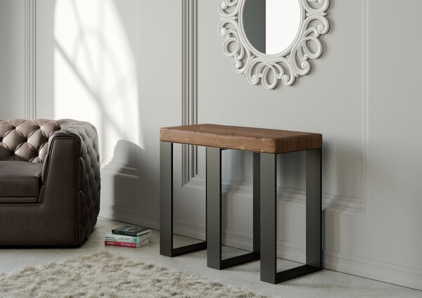 Consolle Allungabile 90-290x40x77 cm in Nobilitato Marrone