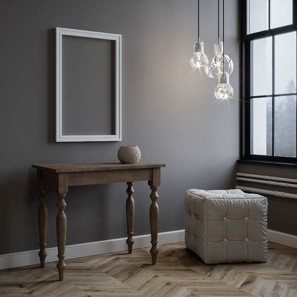 Consolle Allungabile 90-204x48x77 cm in Nobilitato Marrone