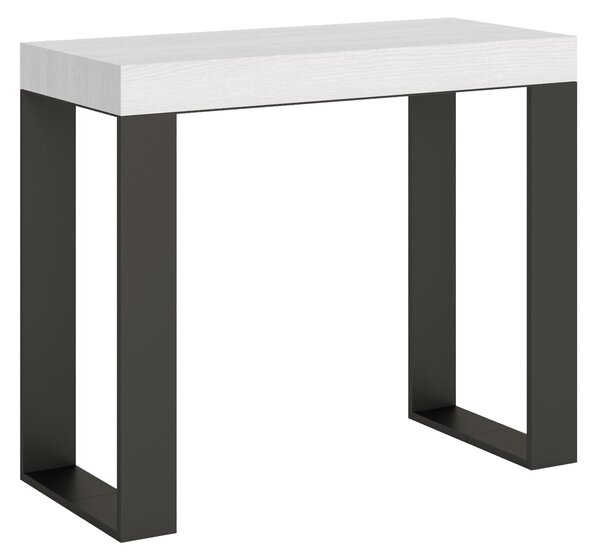 Consolle Allungabile 90-196x40x77 cm in Nobilitato Bianco