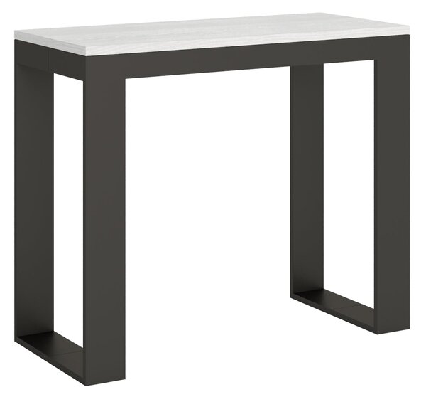 Consolle Allungabile 90-300x40x77 cm in Nobilitato Bianco