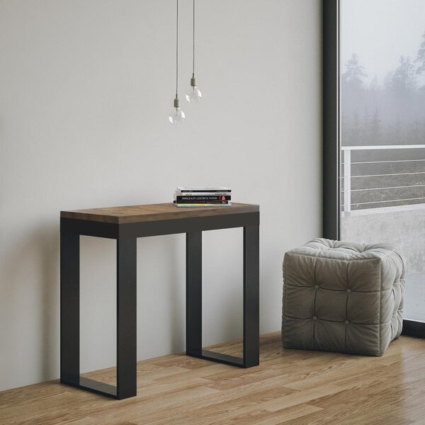 Consolle Allungabile 90-196x40x77 cm in Nobilitato Marrone
