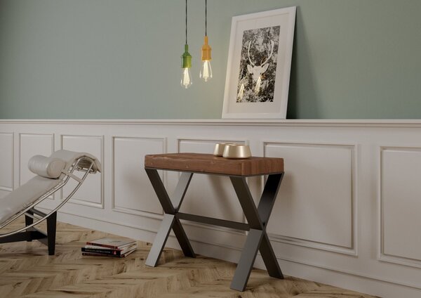 Consolle Allungabile 90-290x40x77 cm in Nobilitato Marrone