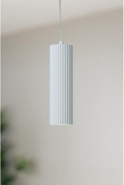 Lampada a sospensione bianca con paralume in metallo 7x7 cm Costilla - Markslöjd