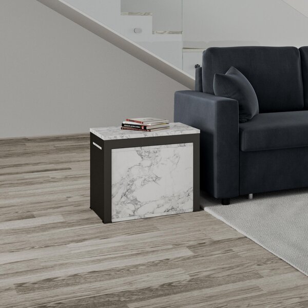 Panca Walk Allungabile 55-305 cm per Consolle Marmo telaio Antracite