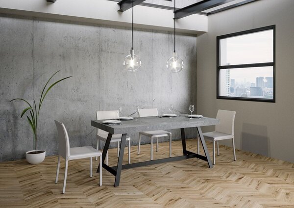 Tavolo 130x90x76 cm Achille Fix Cemento