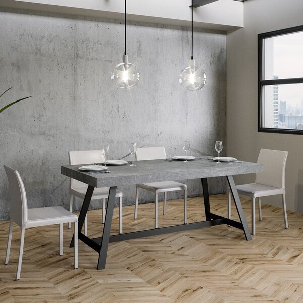 Tavolo 130x90x76 cm Achille Fix Cemento