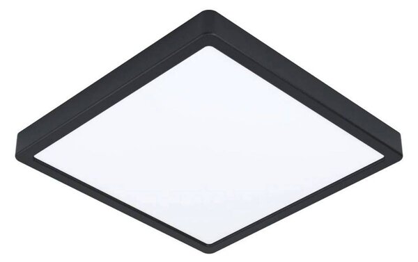 EGLO Plafoniera LED Fueva 5, IP20 nero 28,5x28,5cm
