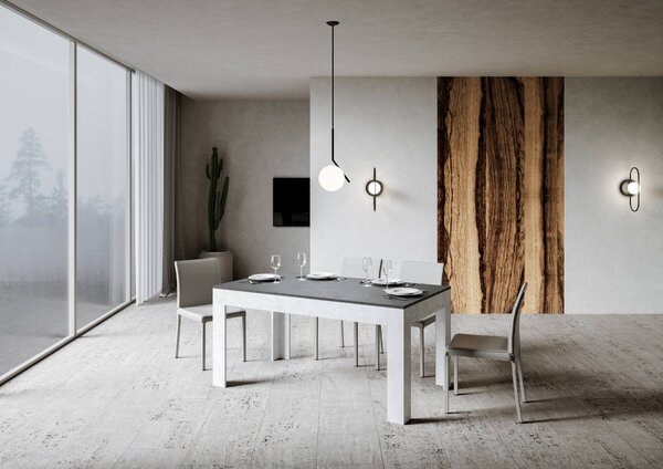 Tavolo Allungabile 160-220x90x77 cm Bibi Mix Antracite Spatolato