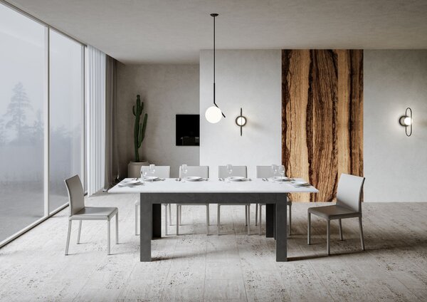 Tavolo Allungabile 160-220x90x77 cm Bibi Mix Bianco Spatolato