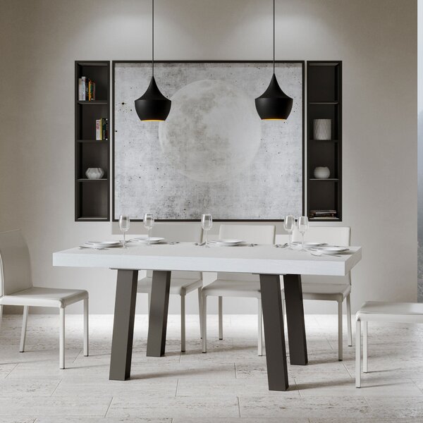 Tavolo 180x90x77 cm Bridge Fix Bianco Frassino
