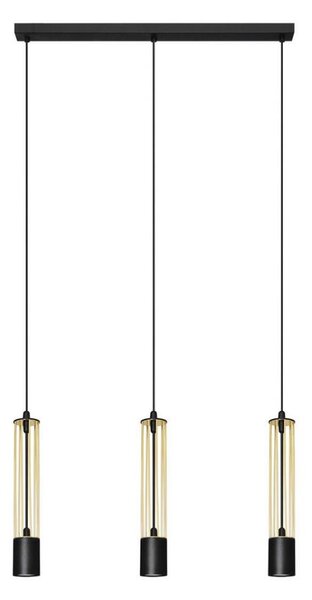 LED Lampadario su corda BARS 3xGU10/4,8W/230V oro/nero