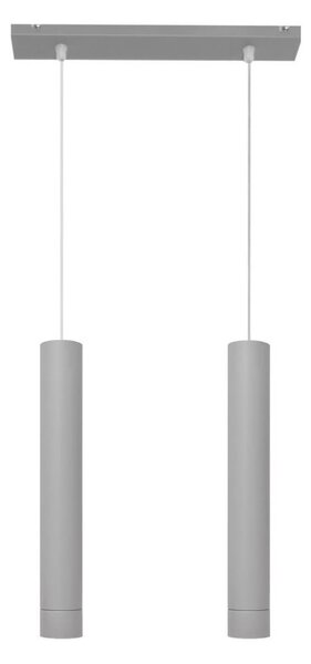LED Lampadario a sospensione con filo TUBA 2xGU10/4,8W/230V grigio