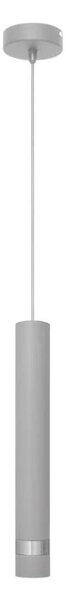 Lampadario LED a sospensione con filo TUBA 1xGU10/4,8W/230V grigio/cromo lucido
