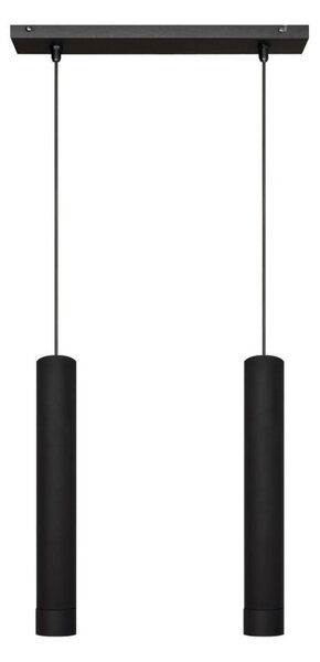 LED Lampadario a sospensione con filo TUBA 2xGU10/4,8W/230V nero