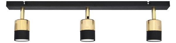Faretto LED TUBSSON 3xGU10/4,8W/230V nero/oro