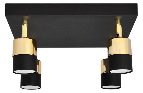 Faretto LED TUBSSON 4xGU10/4,8W/230V nero/oro