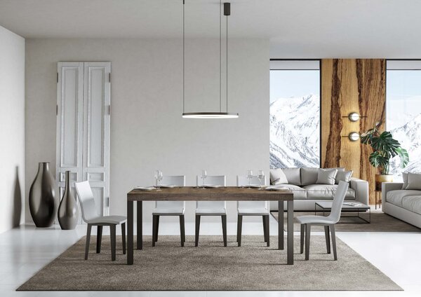 Tavolo Allungabile 200-304x90x77 cm Everyday Noce Gambe Antracite