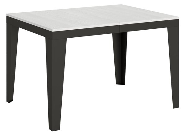 Tavolo Allungabile 120-224x90x80 cm Flame Evolution Bianco Frassino