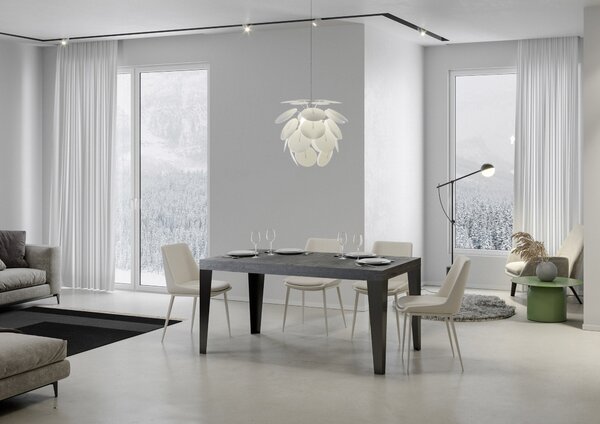 Tavolo Allungabile 140-224x80x77 cm Flame Cemento