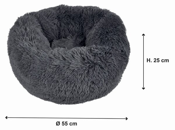 Letto per cani grigio scuro ø 55 cm - Love Story