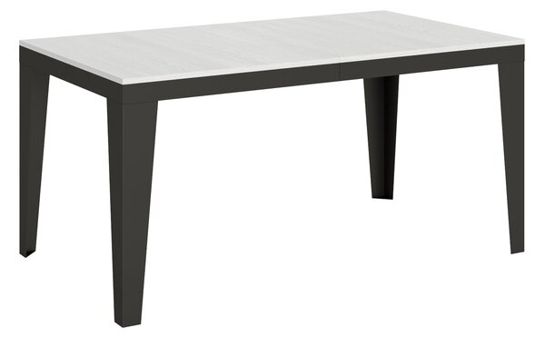 Tavolo Allungabile 160-264x90x80 cm Flame Evolution Bianco Frassino