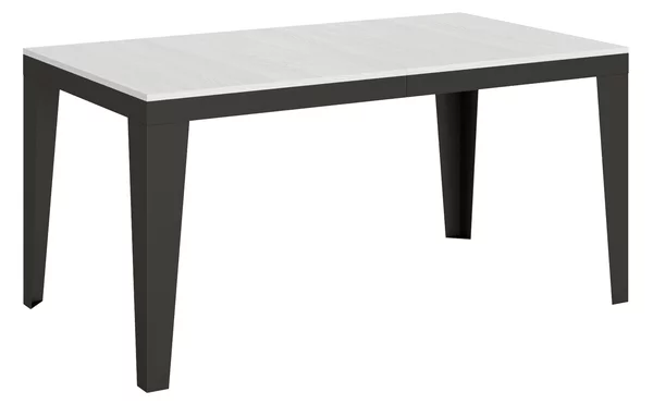Tavolo Allungabile 160-264x90x80 cm Flame Evolution Bianco Frassino