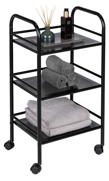 Scaffale mobile in metallo nero 41x75 cm - Wenko