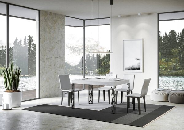 Tavolo 130x90x77 cm Ghibli Fix Bianco Frassino