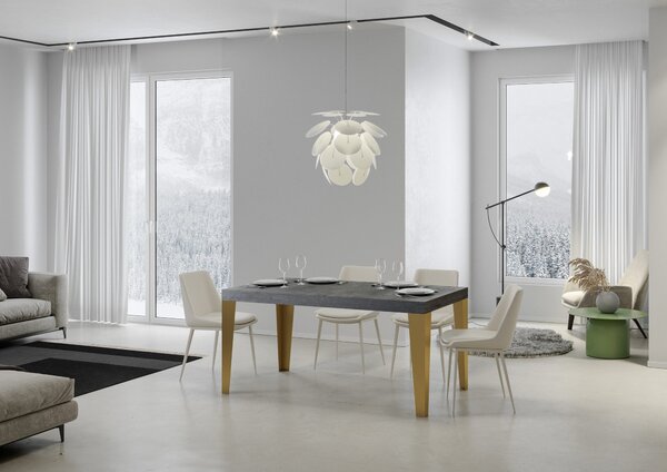 Tavolo 180x90x77 cm Flame Fix Cemento