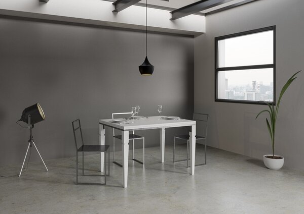 Tavolo Allungabile 120-240x90x78-80 cm Impero Libra Bianco Frassino