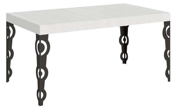 Tavolo Allungabile 160-244x80x77 cm Karamay Bianco Frassino