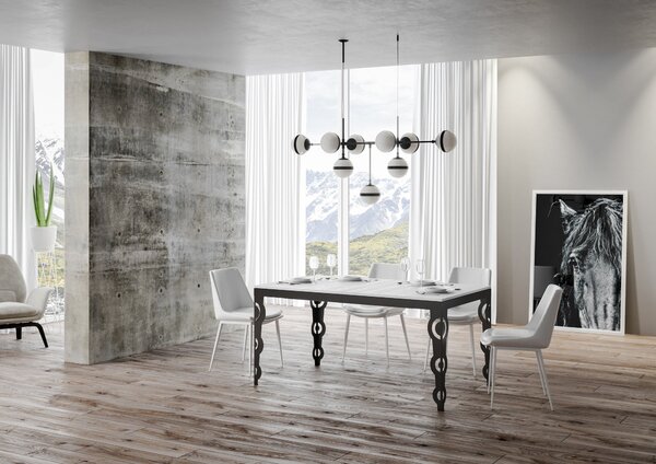 Tavolo Allungabile 160-264x90x80 cm Karamay Evolution Bianco Frassino