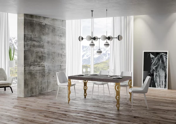 Tavolo Allungabile 160-420x90x77 cm Karamay Noce