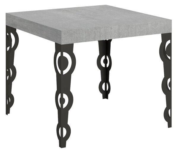 Tavolo Allungabile 90-246x90x77 cm Karamay Cemento