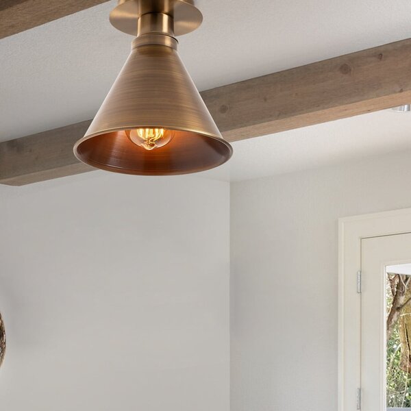 Plafoniera color bronzo con paralume in metallo ø 20 cm Tramino – Opviq lights