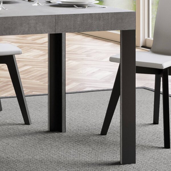 Tavolo 130x90x77 cm Tavolo Linea Fix Cemento
